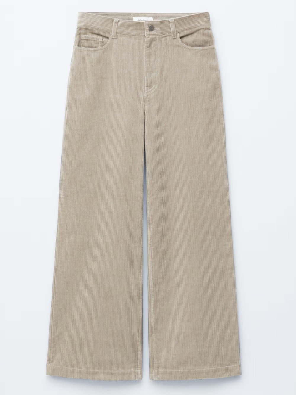 & Other Stories Cream Corduroy Trousers